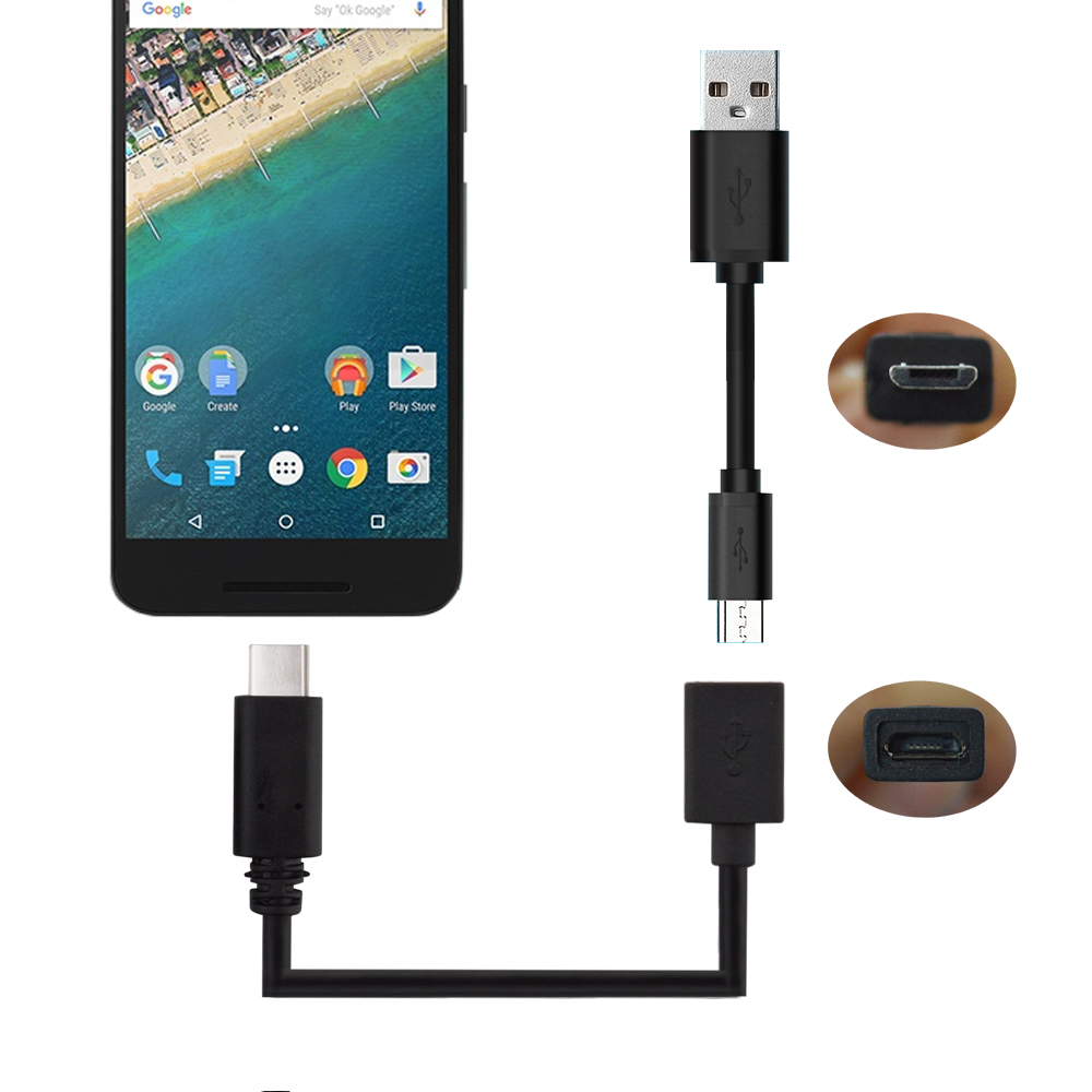 USB Type C To Micro USB Female Cable